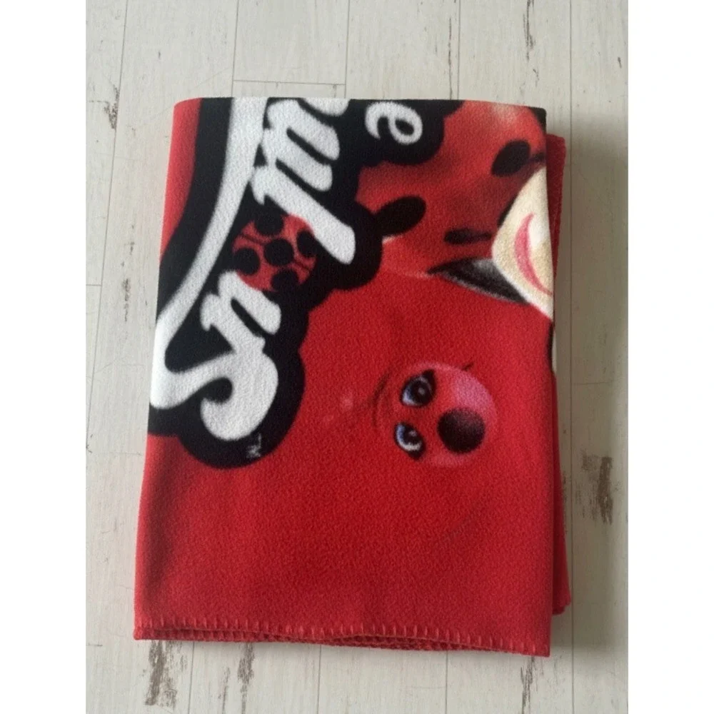 Miraculous Ladybug Cat Noir Red Fleece Throw Blanket Zag Heroez Kids Bedding
